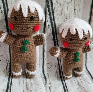 New Christmas Gingerbread boy Amigurumi decor